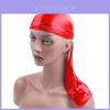 Durag de Cor Sólida Luxuoso Chapéu Pirata Unissex com Acabamento de Seda Suave