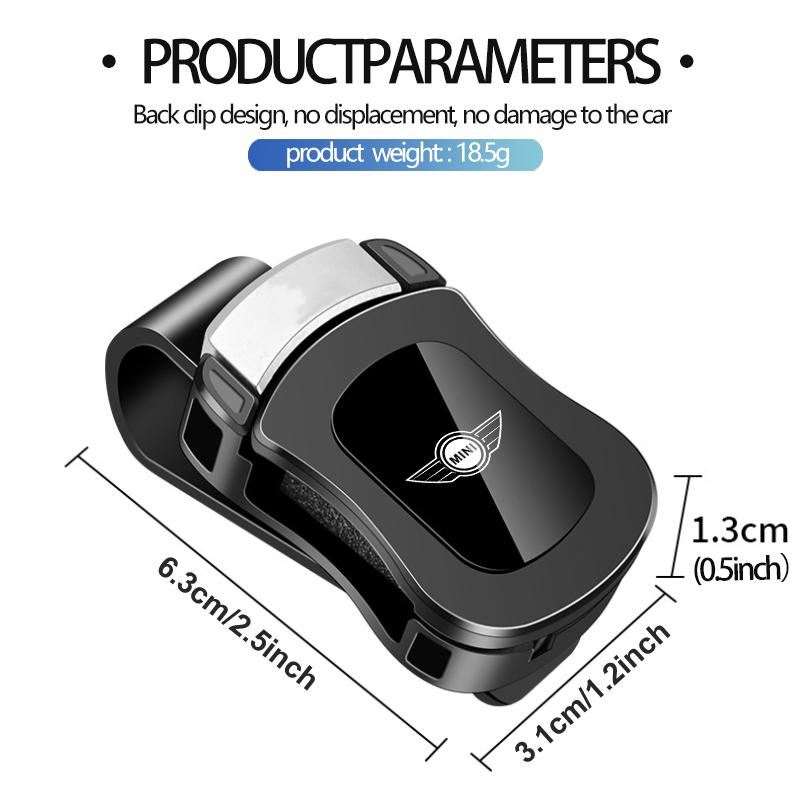 Car Sun Visor Glass Holder Auto Storage Clip Sunglasses Holder For MINI Countryman Paceman R56 R50 R53 R58 R59 R57 Clubman tnrjc00