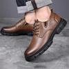 Men's Spring and Fall Breathable Moccasins Soft Sole Business Plate Shoes