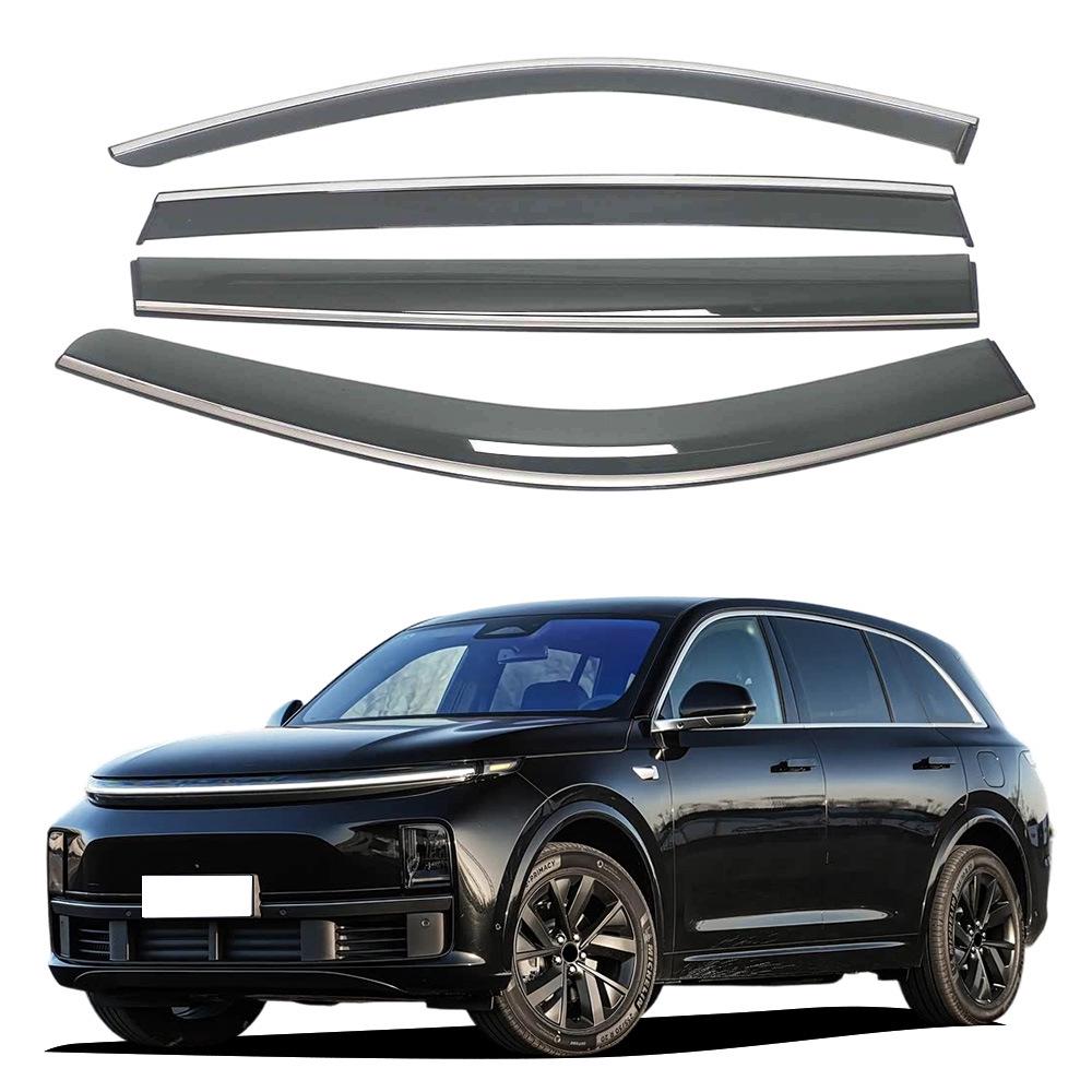Ideal L7 23 Car Window Rain Shield Deflector with Bright Strip
