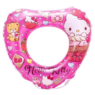Maruka Hello Kitty Herzförmiger Schwimmring, 70cm, für Wasserspiele, Pools und Strände, 199419