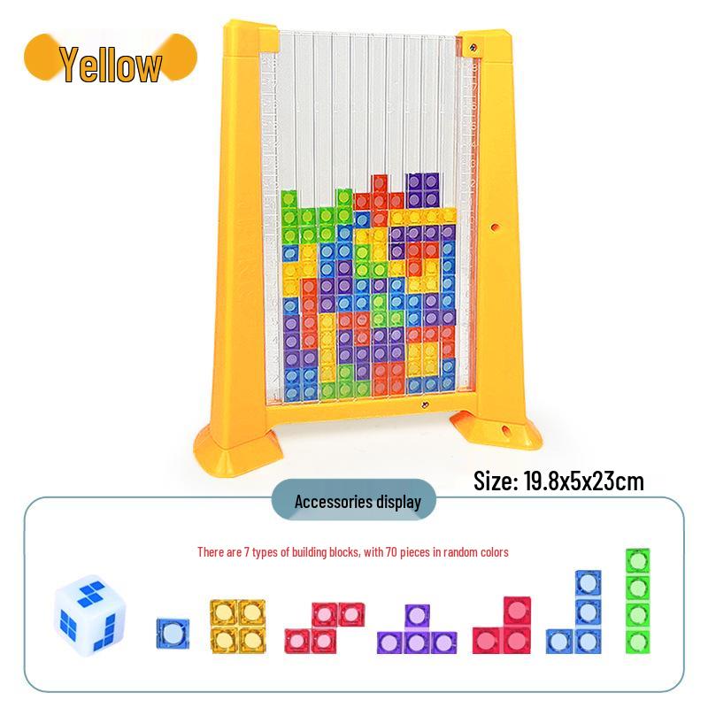 Interactive 3D Tetris-Inspired Building Blocks - Parent-Child Educational Puzzle Toy