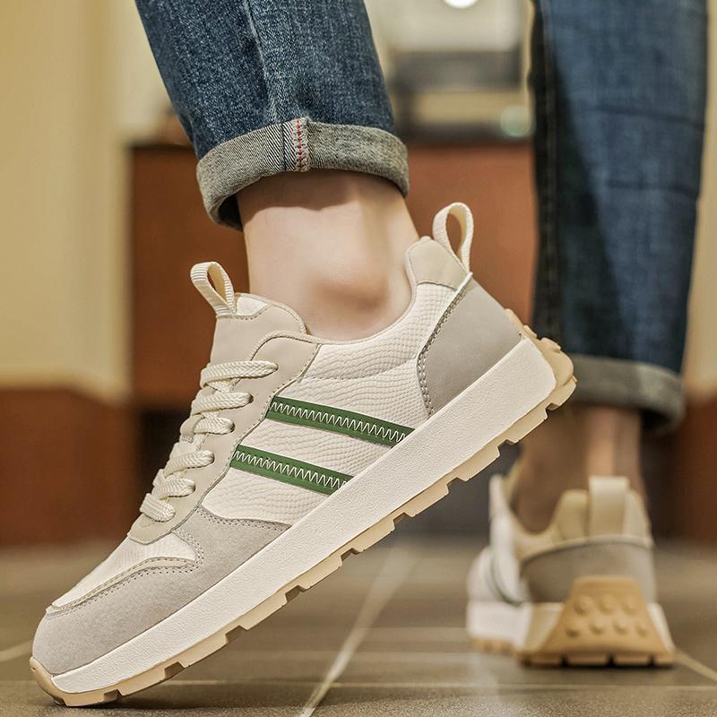 Fashion Ultra Fiber Leather Mens Sneakers Stylish Casual Shoes Non-Slip Outdoor Walking Shoes Leisure Walk Man Treking Footwear Trainers