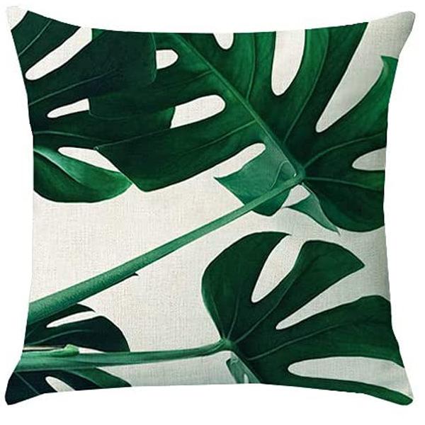 New Nordic Green Plant Printed Pillow Case Sofa Pillow Leaf Series Decorative Pillow Linen