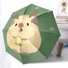 1 Stück Rentier Hamster Automatischer Öffnen/Schließen Faltbarer Regenschirm, Kompakter Tragbarer Reiseschirm, Perfekter Geburtstag/Feiertag, Niedlicher Regenschirm y003