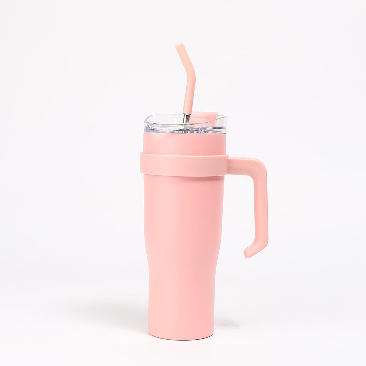 40oz Handle 304 Stainless Steel Vacuum Insulated Cup Home Use 40oz розовый