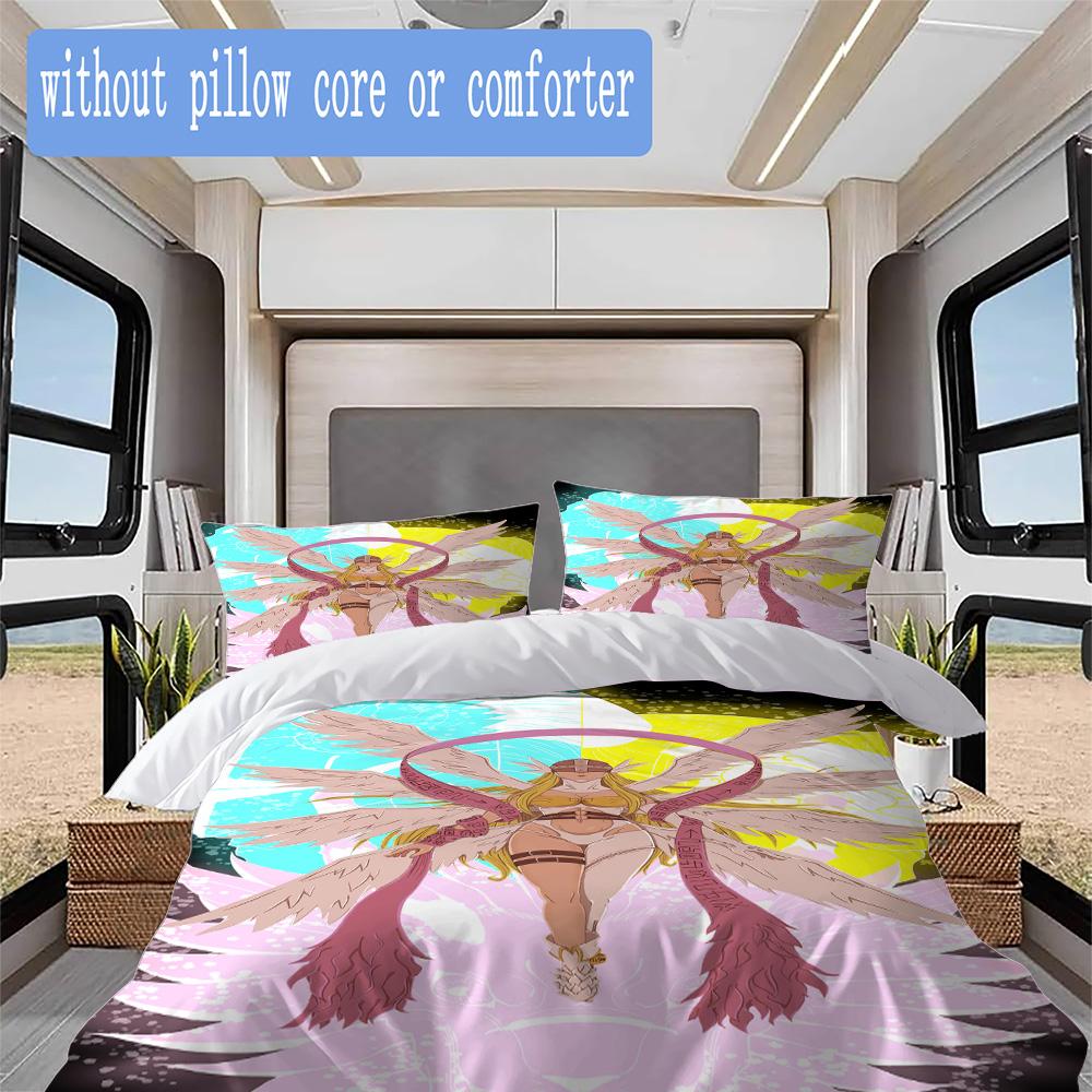 Ophanimon Pattern Bedding,Quilt Set Quilt Cover Pillowcase Home Birthday Gift (1*duvet cover+2*pillowcase,without core)XSJT0917468