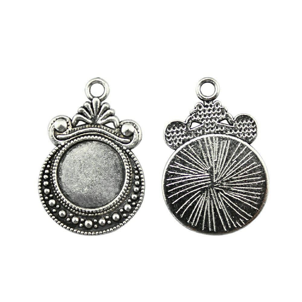 Fit 8-15mm Dome Blank Round Bases Tray Bezel Pendant Base DIY Jewelry Making