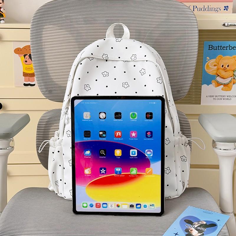 Student's Large Capacity Schoolbag Women's Little Star Print Backpack