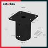 Wooden Pole Base Screwed To Concrete Black Steel Fi 100 2 Pcs