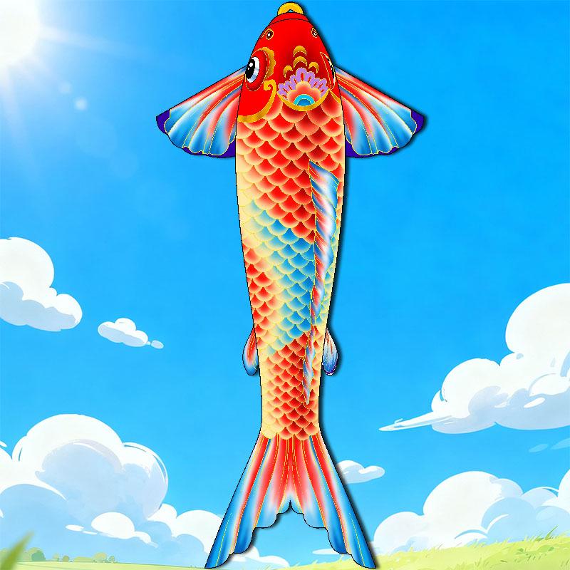 New Koi Carp Kite for Adults and Children - Red Goldfish Design