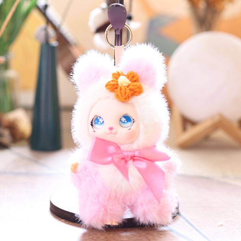 

15Cm Cute Animals Vinyl Doll Plush Keychain Toys Pendant Home Ornament Backpack Decor Birthday Gift