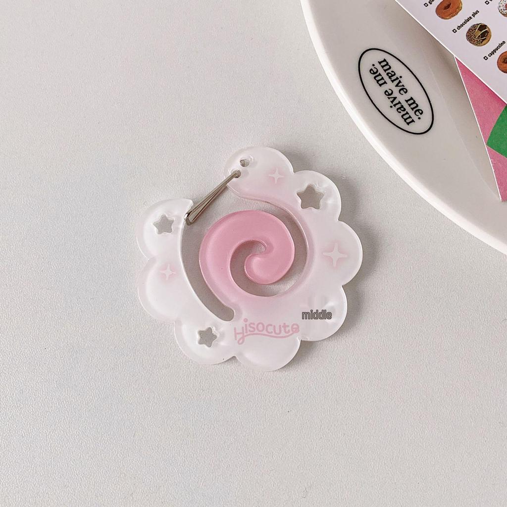 Sweet Girl Acrylic Carabiner Keychain Accessory - Cute Ita Bag Pendant