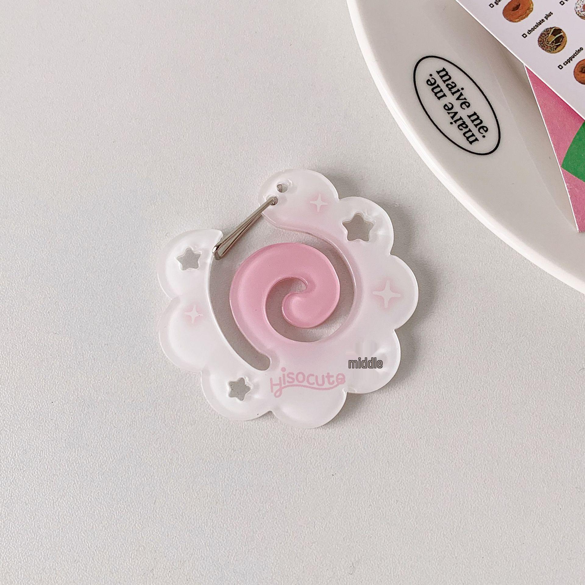 

Sweet Girl Acrylic Carabiner Keychain Accessory - Cute Ita Bag Pendant