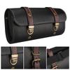 Motorcycle Front Fork Tool Bag Faux Leather Universal Handlebar Roll Bag Waterproof Fit For Harley Sportster Kawasaki Yamaha