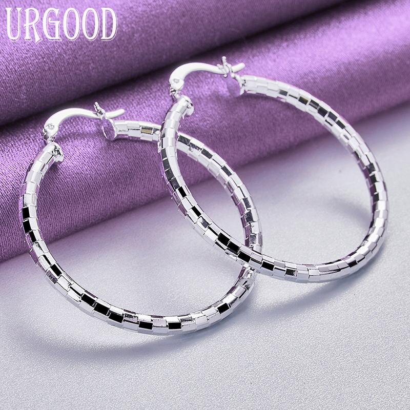 Boucles d'oreilles rondes en argent sterling 925 pour bijoux de mode de mariage