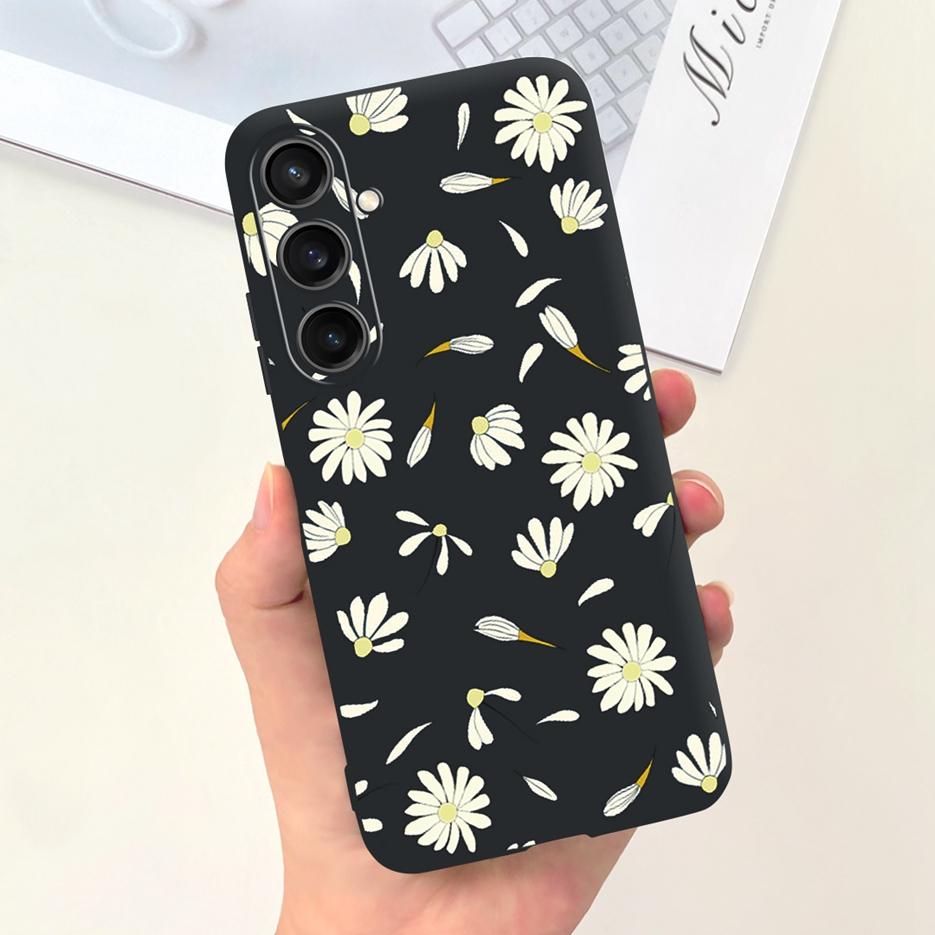 For Samsung Galaxy A55 Case Pretty Cartoon Girls Sunflower Cover Soft TPU Phone Case For Samsung A15 A25 A35 A55 5G Fundas Coque