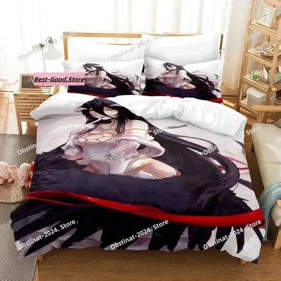 OVERLORD Bettwäsche-Set Einzelbett Twin Bedding Set Mit Kissenbezug Bettdecke Weich Einzel Doppel Queen Super King Größe