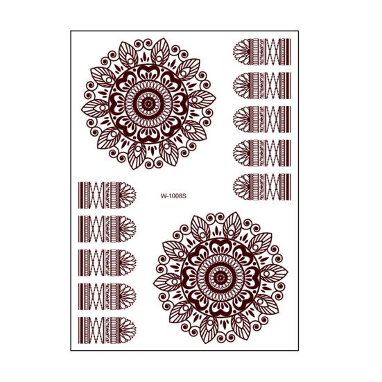 Waterproof Tattoo Stickers Middle Eastern Lace Temporary Tattoos for Women Adults Adhesive Body Art Stickers