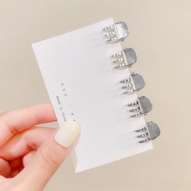 5PCS/Set Women Vintage Gold Silver Bronze Small Metal Hair Claw Headband Sweet Mini Hair Clips Hairpins Fashion Hair Accessories