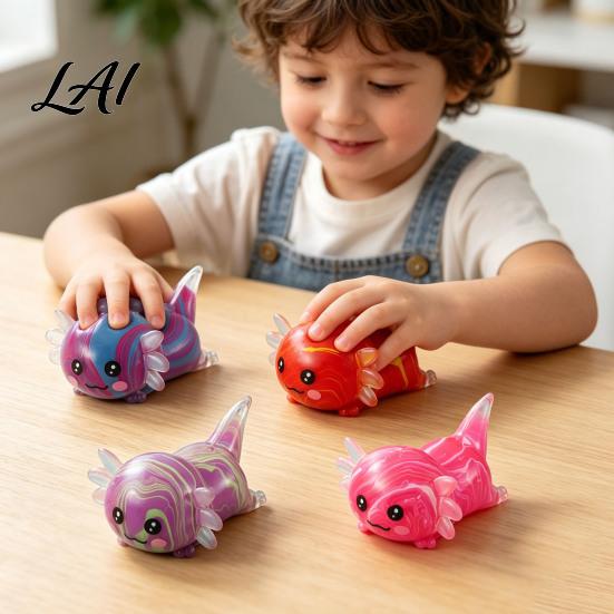 Cute Newt Toy Shape Squeeze TPR Soft Slow Rebound Food Grade Odorless Stress Relief Decompression for Kids