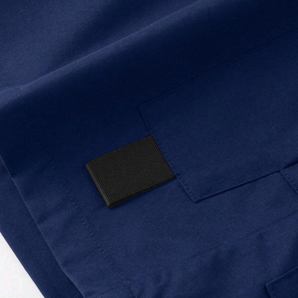 Herren Cargo-Hose mit Kordelzug Lässig Patchwork Mehrere Taschen Gerade Beine Fünf-Punkt-Hose