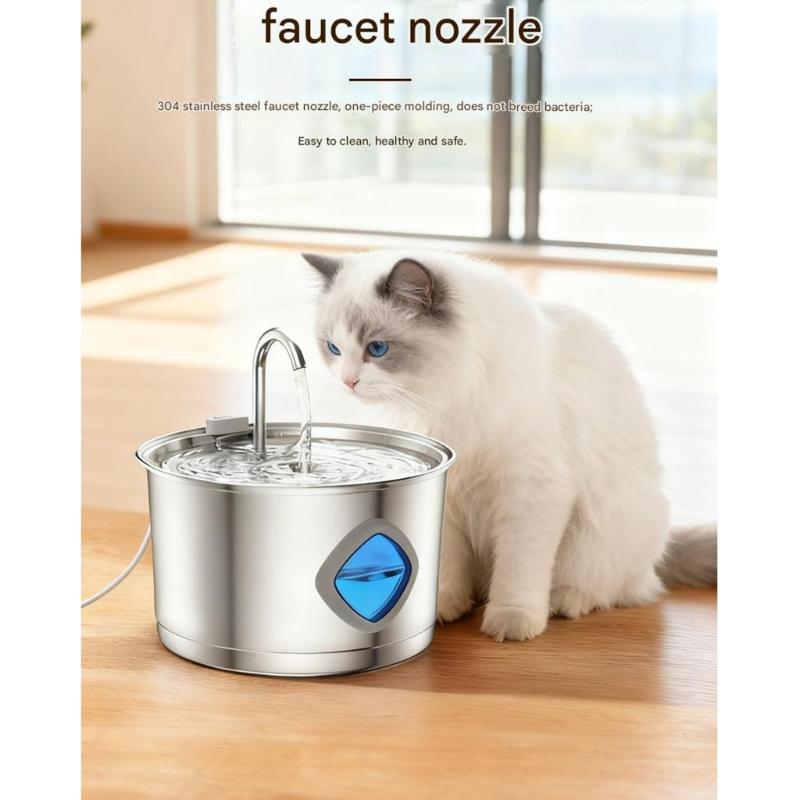 Battery Operated Pet Water Fountains Large Capacity Cats Water Dispenser for Home and Outdoor Activity