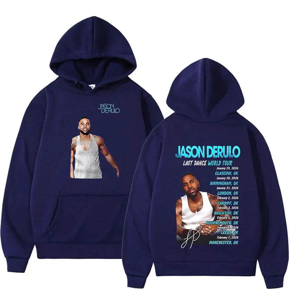 

Jason Derulo Last Dance World Tour 2026 Merch Hoodie Men s Hip Hop Vintage Pullover Sweatshirt Fleece Oversized Hoody Streetwear XXXL білий