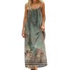Women's Fashion Backless Spaghetti Strap Casual Loose Floral Print Dress