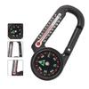 Mini Compasses Thermometers Keychain Pocket Size Snap Hook Compasses Carabiner for Camping Hiking Backpacking, Survival
