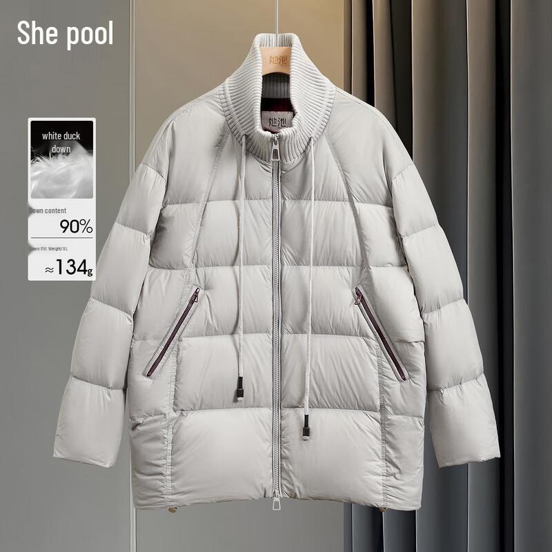 

Женская вязаная куртка-пэчворк ShePool с 90% пуха L