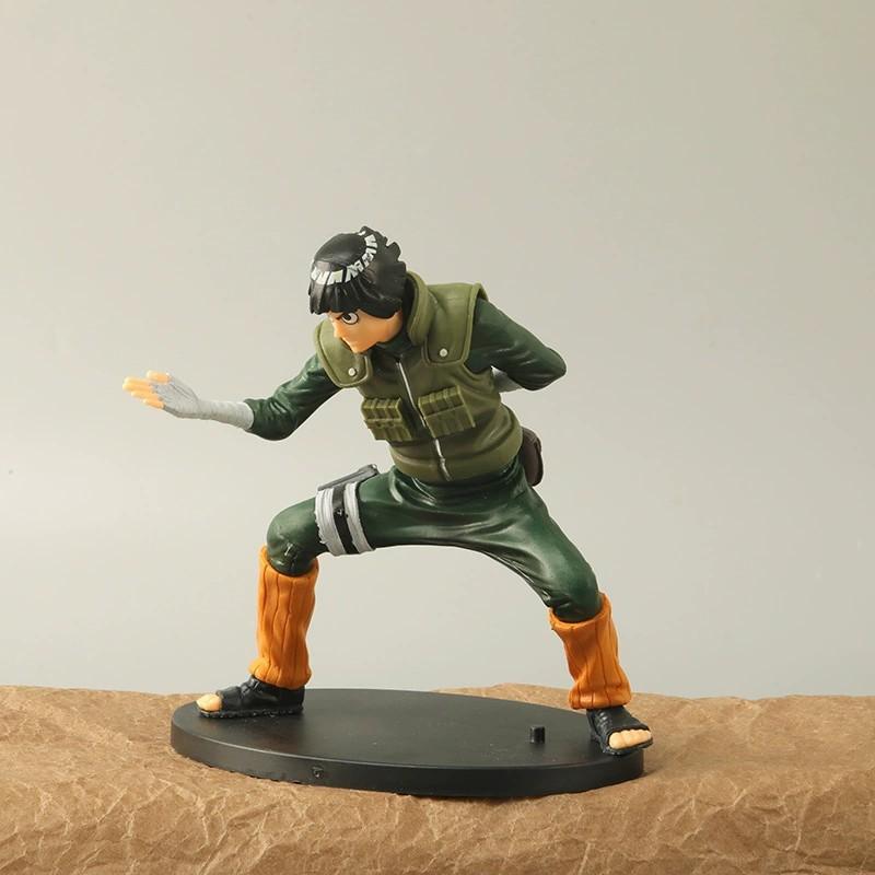 15CM Anime Naruto: Shippūden Rock Lee Naruto Posture de Combat Modèle Jouet Cadeau Figurine d'Action Célèbres Scènes de Combat