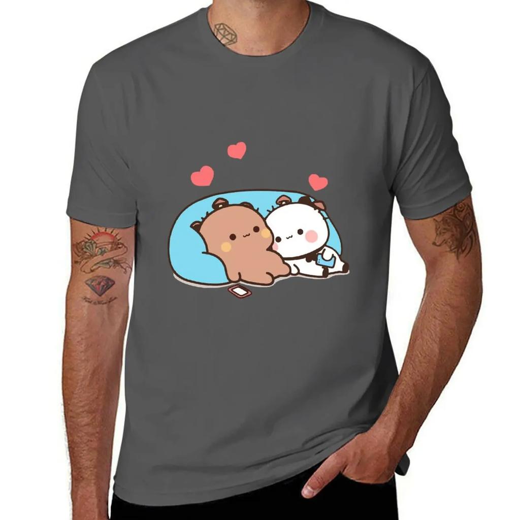 Bär und Panda Bubu Dudu Ballon T-Shirt Grafik-T-Shirts Grafiken Rapper Grafik-T-Shirts Oversizeds Kompressionsshirt Herren
