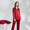 Heavyweight Mulberry Silk Pajama Set: Unisex 22 Momme Long Sleeve, Suitable for Outside Wear