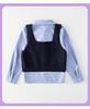 Girls' Autumn 2025 Academy Style: Bowknot Vest, Knit Vest & Pleated Skirt Set