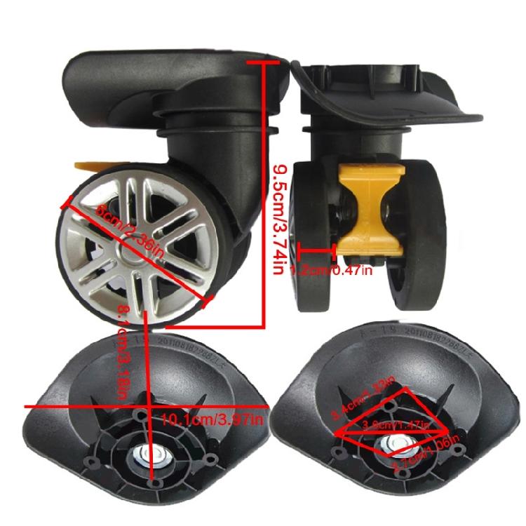 1 Pair A19 DIY Replacement Wheels Repair Accessories for Trolley Suitcase Wheels