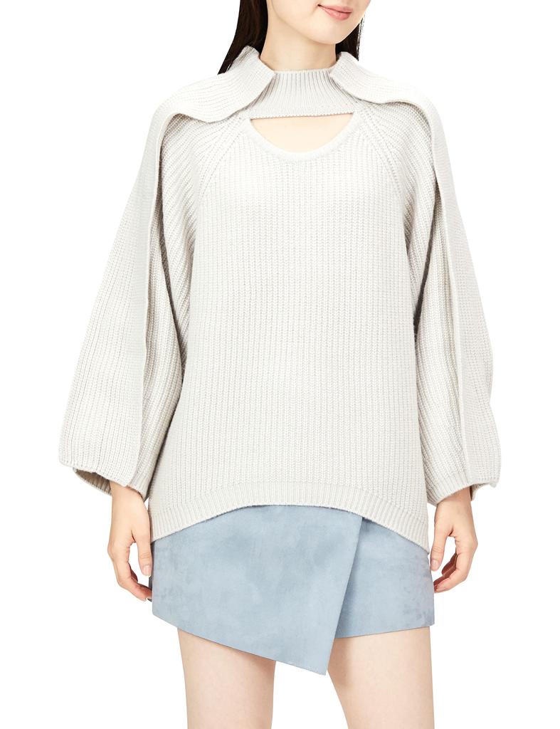 Snidel Open Design Knit Sweater SWNT224132 OWHT F Women's