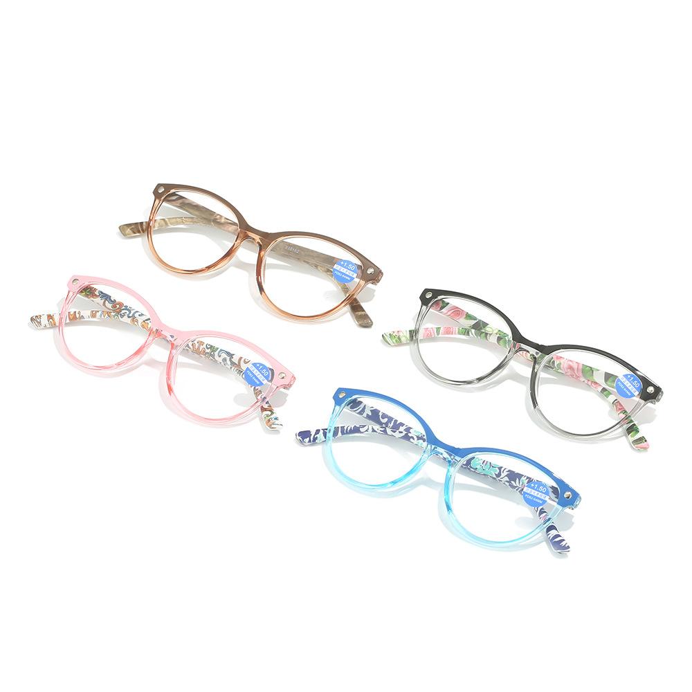 Fashion Reading Glasses Anti-Blue Light Women'S Comfortable Reading Glasses Round Reading Glasses