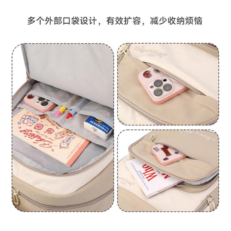 Zaino scolastico per ragazze alla moda Borse scolastiche Zaino per laptop per adolescenti Zaino casual da viaggio Borsa per libri Zainetto per bambini Impermeabile