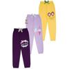 KYDA KIDS 100% Girls Cotton Printed Track Pants (Pack of 3)