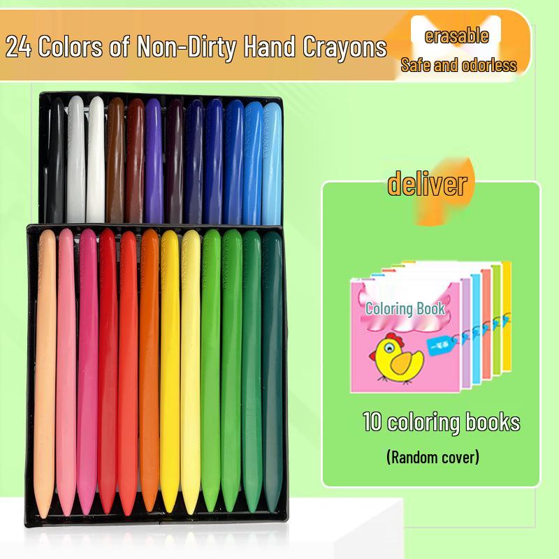 Triangular Washable Children's Crayons - Mess-Free, Double-Ended Doodle Pens for Kids