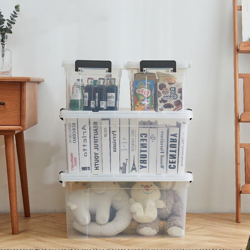 SPACEXPERT Clear Plastic Storage Box with Handles