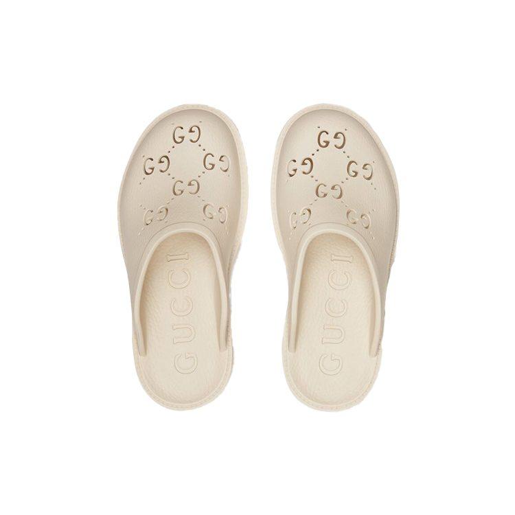 Gucci Wmns Platform Perforated G Sandal 'White Rubber' Women's 663577 JFB00 9022
