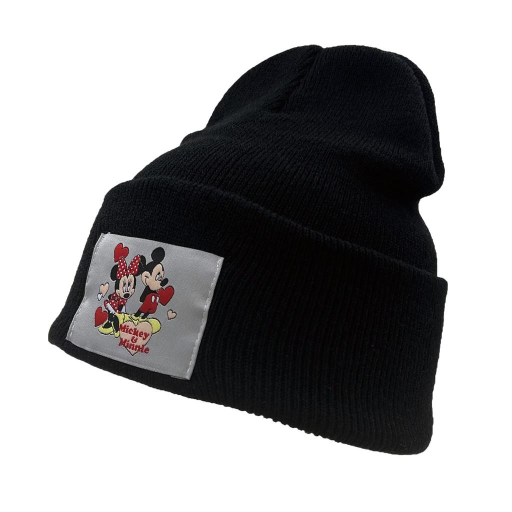 Minnie Mouse Mouse Knit Hat With Embroidered Alphabet Breathable Fabric