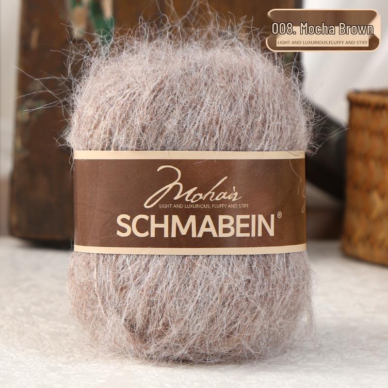 Garnset aus langhaarigem Alpaka-Mohair zum Handstricken von Puppen, Schals und Mützen