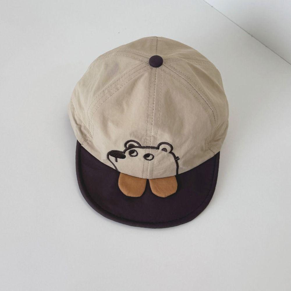 Quick Dry Cartoon Bear Baby Hat Casual Kids Peaked Caps Fashion Newborn Sun Hat  Beach