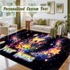Crystal Velvet Square Rug Custom NamePokémon Pattern Non Slip Home Floor Decor Rug