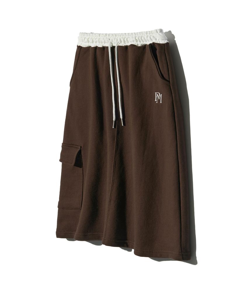 Peace Maker Official Cargo Midi Skirt (Brown)