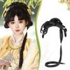 Vintage Hanfu Wig Headband Lazy Wig Bag Chinese Ancient Chignon  Song and Ming Dynasty