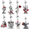 Nuevo Colgante de Cobre Flamenco y Ratón Muñeco de Nieve Dibujos Animados Princesa Cuentas Joyería Apta Para Mujeres Joyas Caseras Exquisitas Regalos